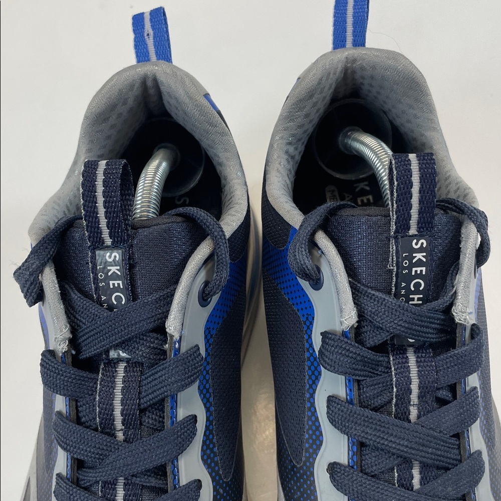 Skechers Mens Blue Gray Air Cushion Athletic Sneakers Comfort Shoes Sz 10 - Picture 2 of 10